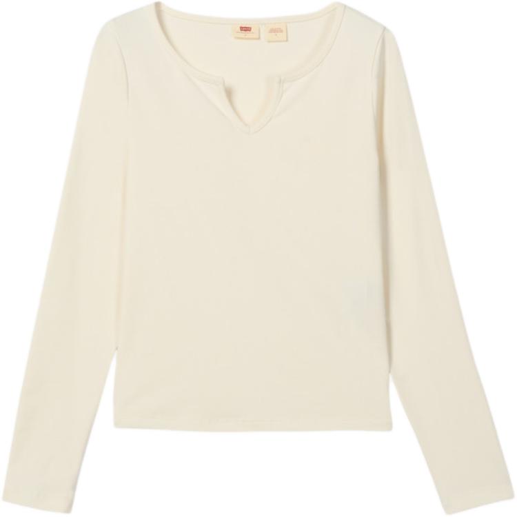 

Levis Повседневная Простая Однотонная Трикотажная Футболка с V-образным Вырезом и Длинным Рукавом Женские Топы 0052G-0000 M