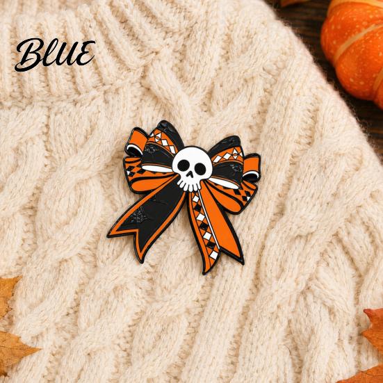 Durable Enamel Pin Brooch Pin Skull Bow Design Brooch Halloween