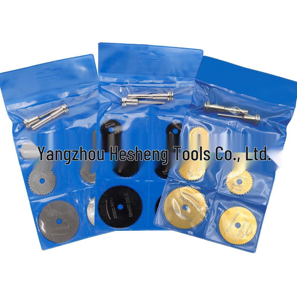 6-Piece Circular Saw Blade Set for Woodworking & Metal Cutting, 3.17mm Hand Drill & Electric Grinder Blades