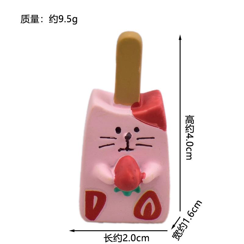 Zakka Summer Ice Cream Truck Monster Chocolate Cool Mint Popsicle Cone Cat Cute Snow Monster Creative Miniature Scene Decoration