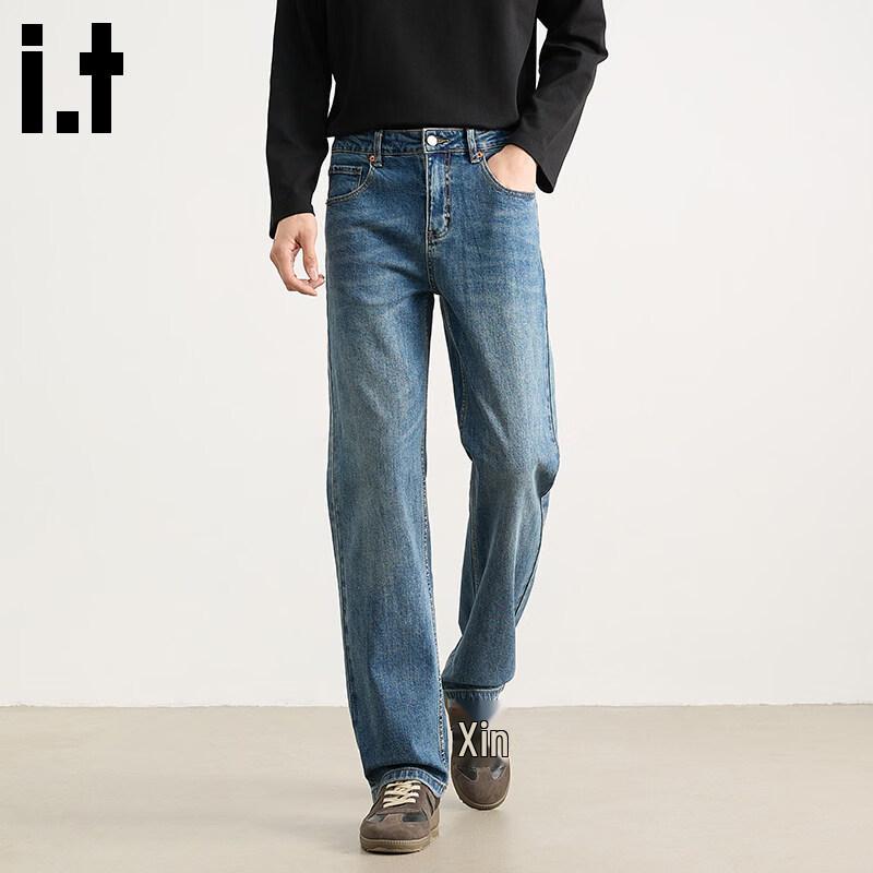 CHOCOOLATEit Men s Loose Fit Washed Straight-Leg Denim Jeans 33