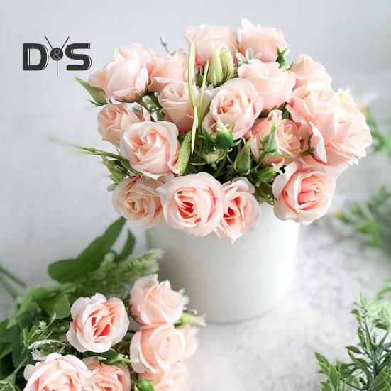 Künstliche Blume, schön aussehend, wetterbeständig, exquisit, modern, einfach, künstliche Regenrose
