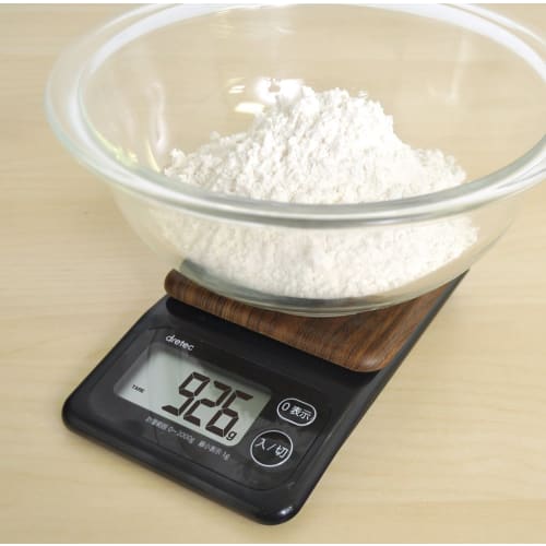 Doretec Forest 2kg Dark Wood Digital Scale with a Large, Diagonal Screen for Easy Viewing (KS-276DW)