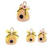 Bee Skep Honeycomb Decor With Jute Rope For Home Hallway Festival Display