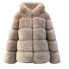 Women Faux Mink  Winter Hooded New Faux Jacket Warm Thick Outerwear Jacket