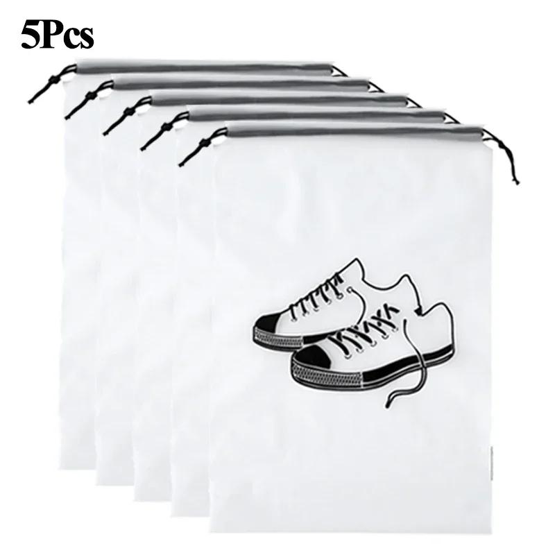 10/1Pcs Transparent Shoes Storage Bag Portable Travel Packing Drawstring Pouch Waterproof Dust-proof Bags Home Shoes Organizer