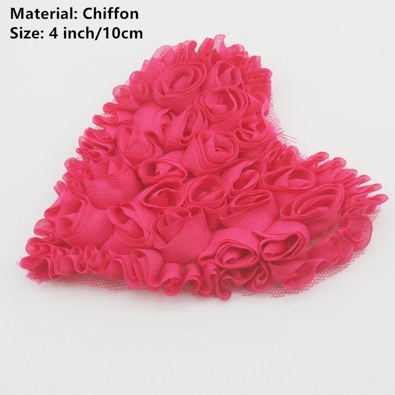 20 Stück Große Chiffon-Rosen-Herz-Aufnäher für DIY Baby Mädchen Kleidung Kleid Strampler Hemden Nähdekorationen Haarschleifen-Zubehör
