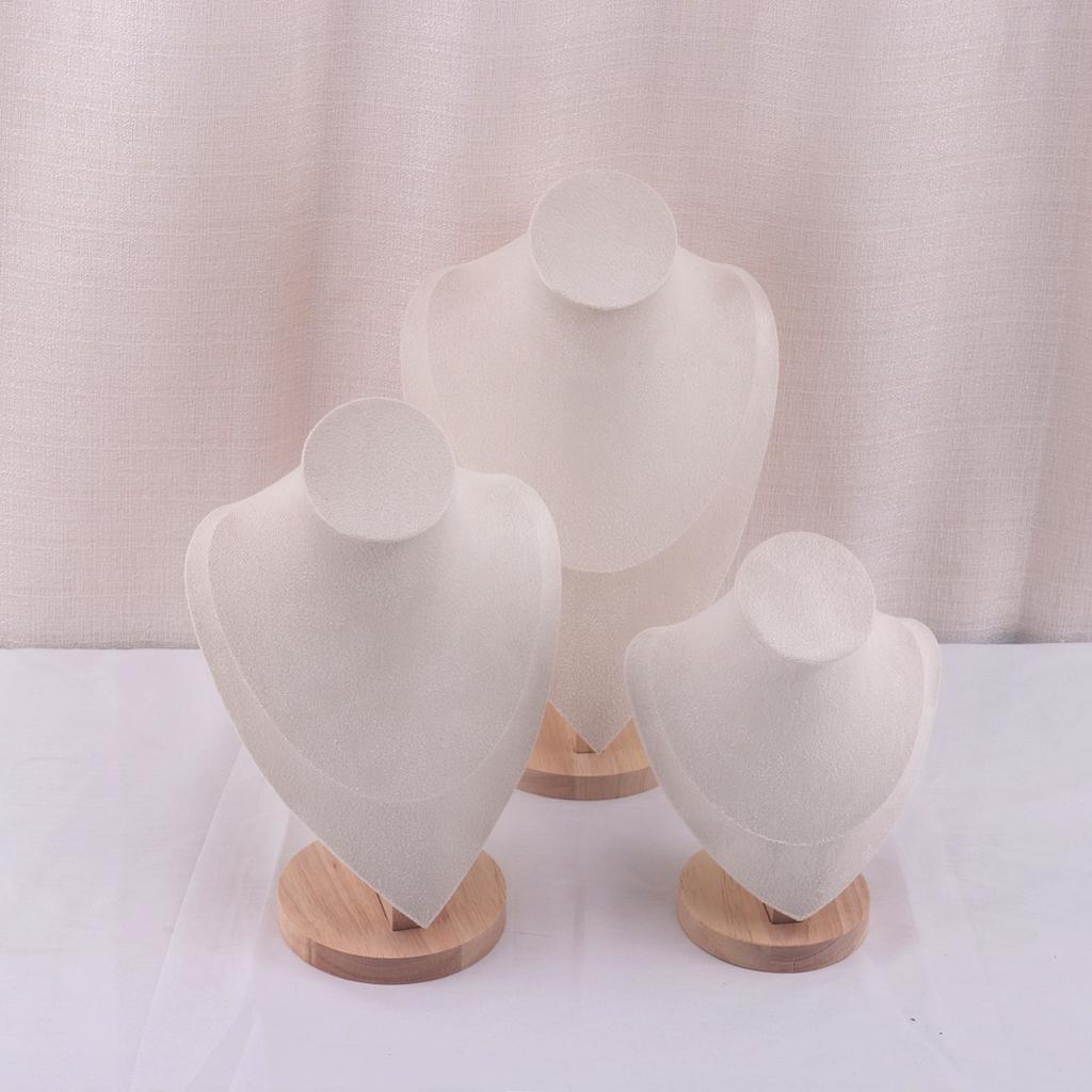 Velvet Portrait Necklace Display Pendant Organizer Jewelry Display Stand Jewelry Mannequin Bust Necklace Pendant Window Display
