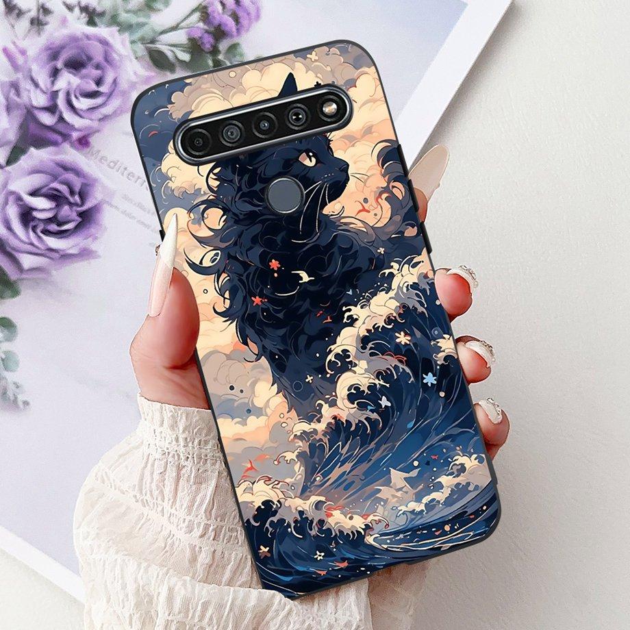 

Dragon Koi Fish Landscape Phone Case For LG K41s K51s K61 Q61 Back Cover Soft TPU Cartoon Bumper For LG K22 K52 K62 Q52 Capa LG K52 Q52 2020