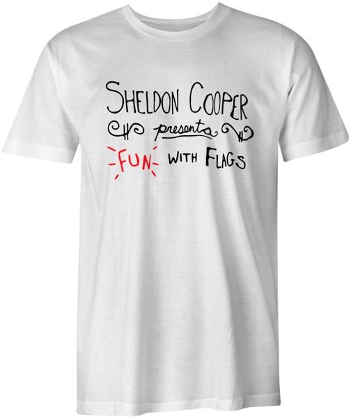

Fun with Flags The Big Bang Theory Geek Sheldon Cooper Funny Joke Style T-Shirt 3XL