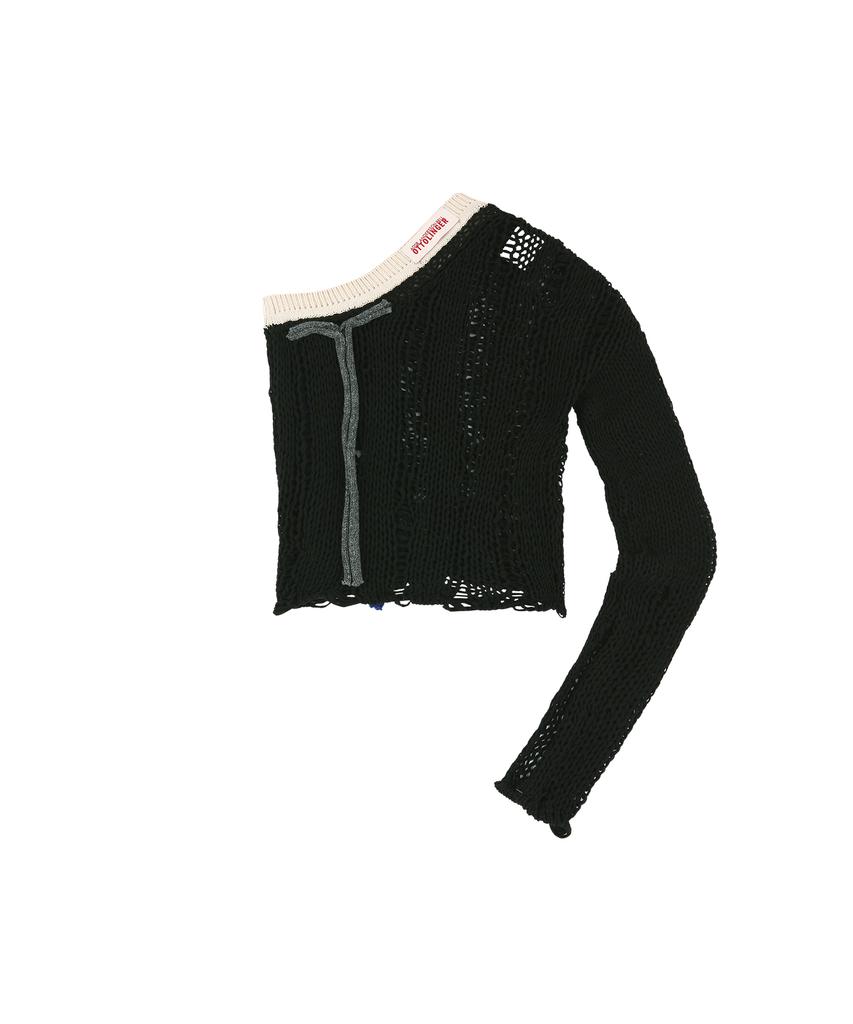 ADSB ANDERSSON BELL Adsb X Ottolinger One Shoulder Knit Atb1215W(Black)