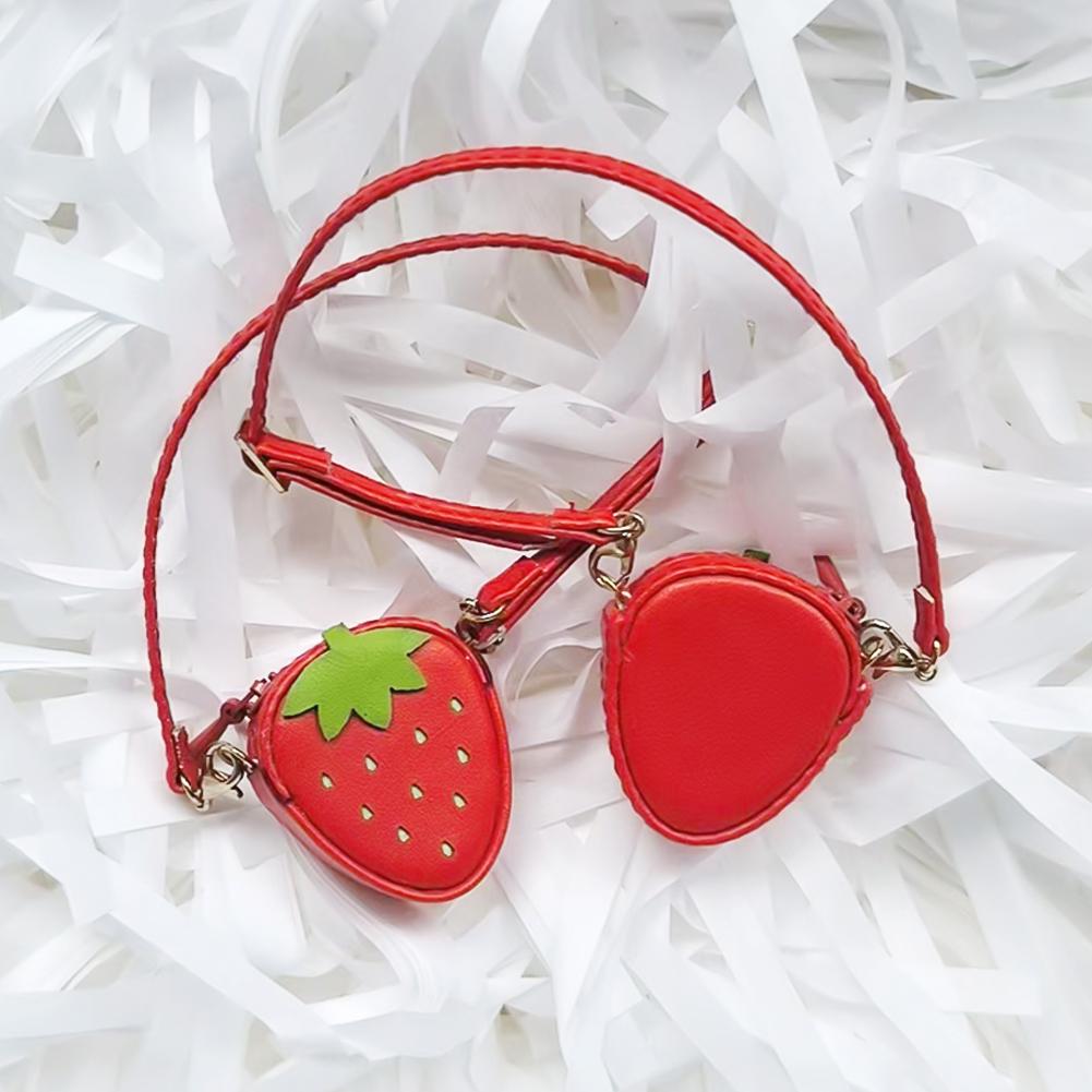 Doll Bag for Labubu Macaron Blythes and 17cm Plush Doll & 1/6 BJD PU Crossbody Bag