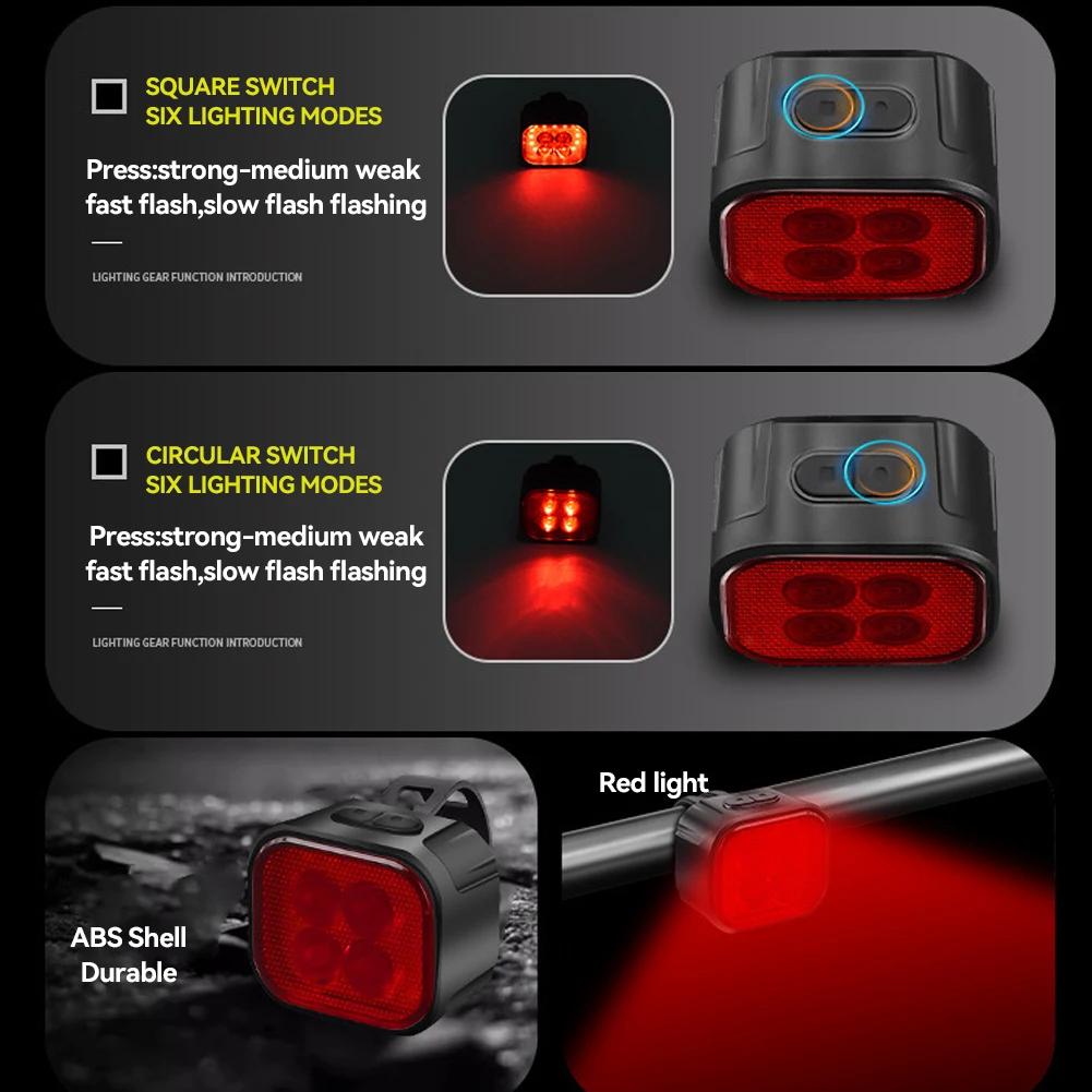 Cycling Bicycle Front Rear Light Set Bike USB Charge Headlight Light MTB Waterproof Taillight LED Lantern Bike Parts