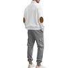 Men  Sports  Business  Leisure  Small Square  Trousers  Buckle  Hoodie  Set