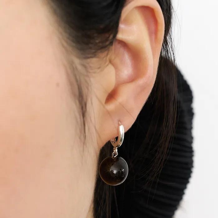 [silver925] Tiger Eye Gem Drop Earring
