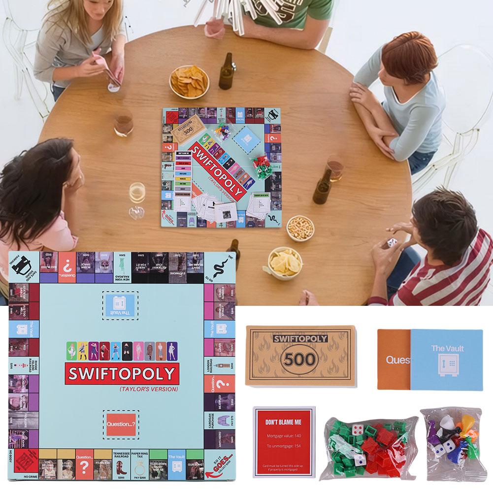 Board Game Fun Party Game Fans Interactive Board Game Family Games for Swifties Kids Teens Adults Monopoly Board Game Kids Games