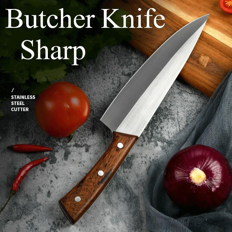 Kitchen Knife Wooden Handle Butcher Knife 4Cr13Mov Professional Kitchen Knife Boning Knife