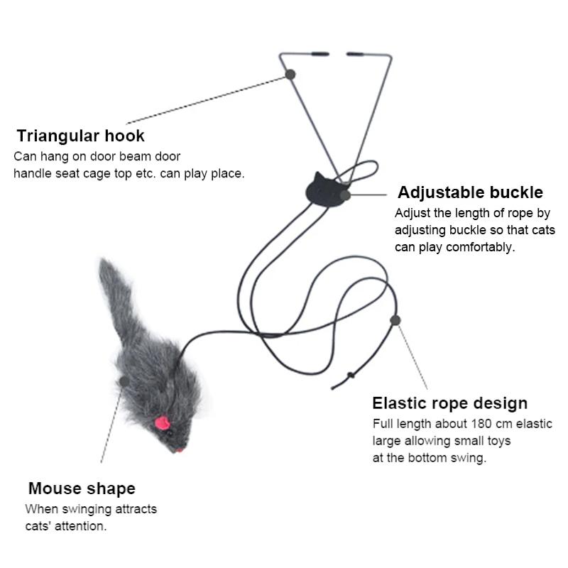 Booteely Door Hanging Cat Toy Stress Relieve Living OmDoor Hanging Toy for Living Room Hanging Kitten