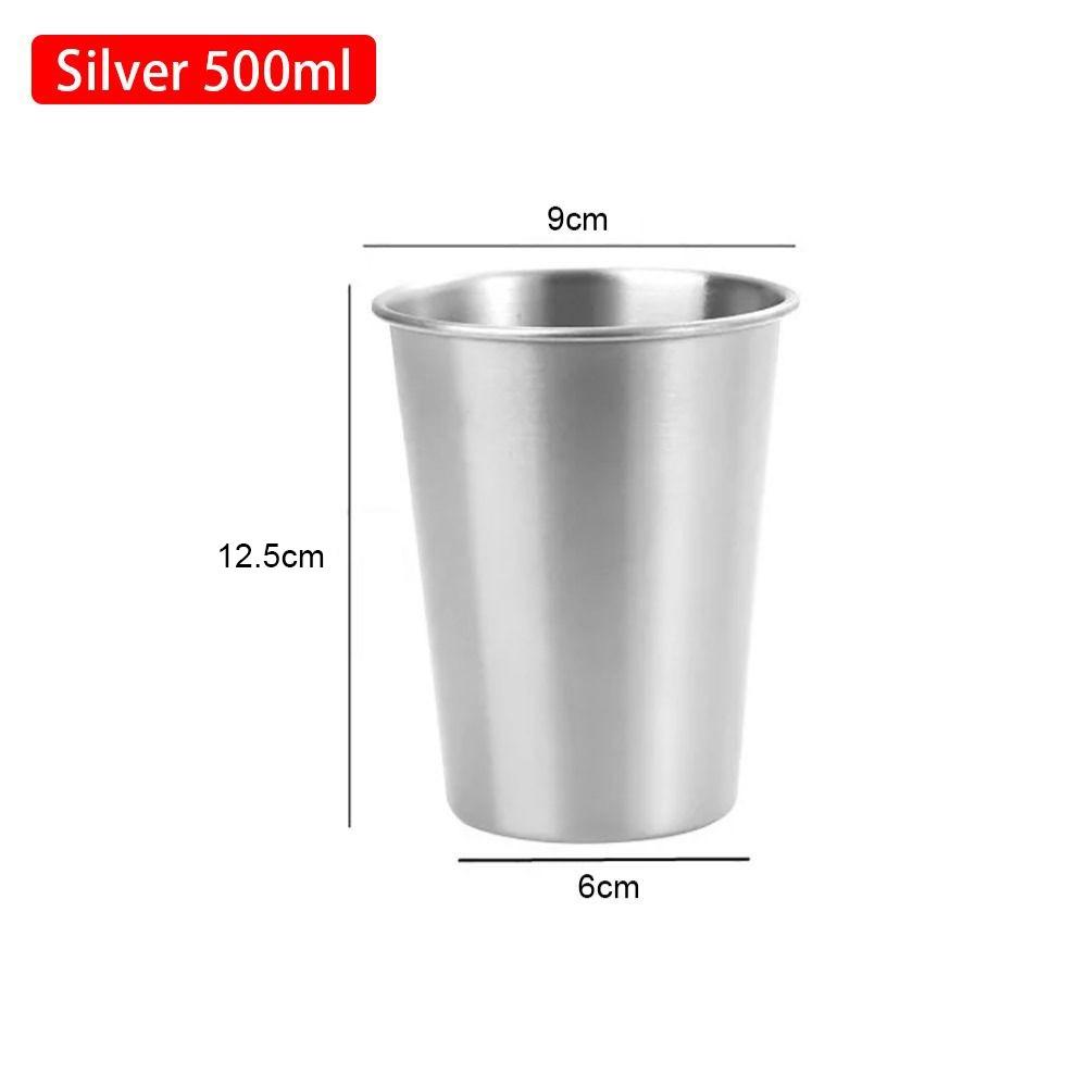 1Pcs 304 Edelstahl Edelstahl Tasse Kaffee Tee Wein Trinken Becher Langlebig Whisky Bier Tassen