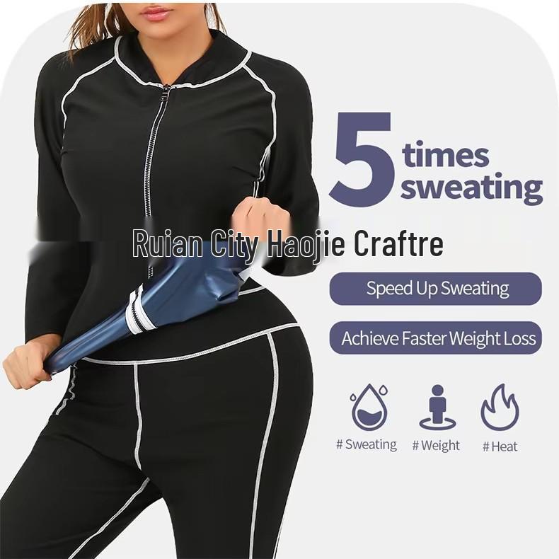 Tuta Sauna Taglie Forti da Donna Set Modellante per Yoga e Controllo Addominale
