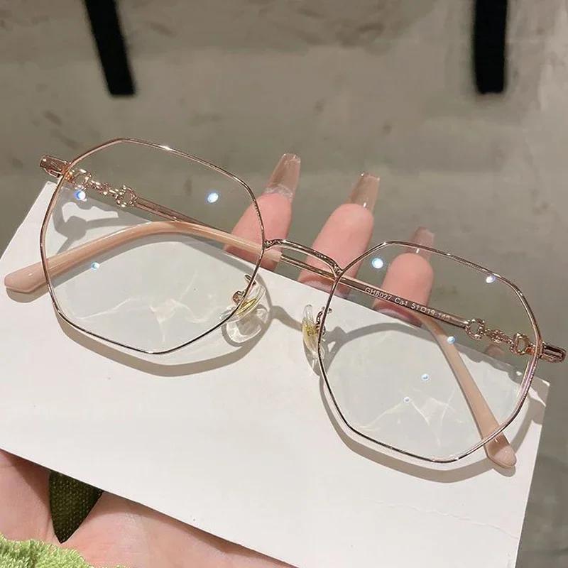 Oversized Ladies Myopia Glasses Anti Blue Light Blocking Men's Computer Minus Eyeglasses Diopter 0 To -4.0 Near Sight Eyewear