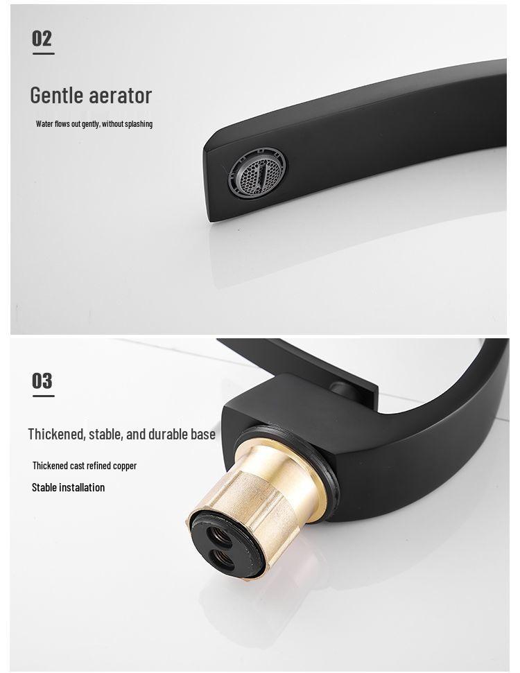 Celoměděná dvouteplotní umyvadlová baterie - bílá povrchová úprava