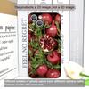 Luxurious Pomegranate Flower Pattern Phone Case for IPhone 17 16 12 11 14 13 15 Pro Max Mini X XS 7 8 14 Plus Soft Cover Fundas