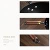 Japanese Style Uncoated Iron Pot with Wooden Handle Deep Wok with Wooden Lid Non Stick Cast Iron Saucepan for Cooking Soup Milk Noodles