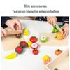 Magnetic Wooden Fruit & Veggie Playset: Early Learning Kitchen Role-Play Blocks