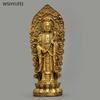 Three Saints Sculpture Metal Buddha Statue, Tibet Buddhist Temple, Home Furnishings  Ornament