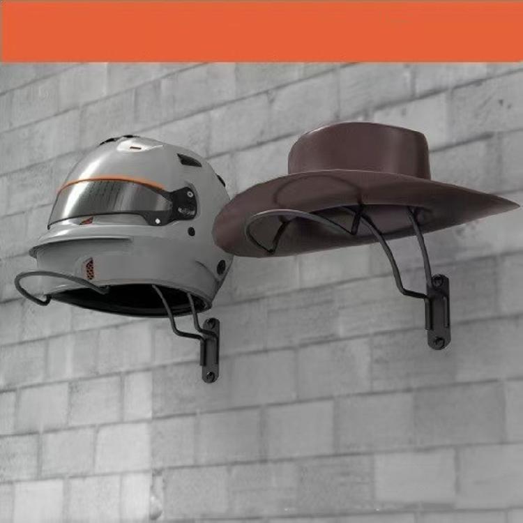 Wall Mounted Hat Helmet Gear Storage Rack For Home Organization Space Saving Iron Materials Display Holder