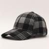 Swing and winter bird grid series baseball cap European and American classic woolen grid wide-brimmed peaked cap