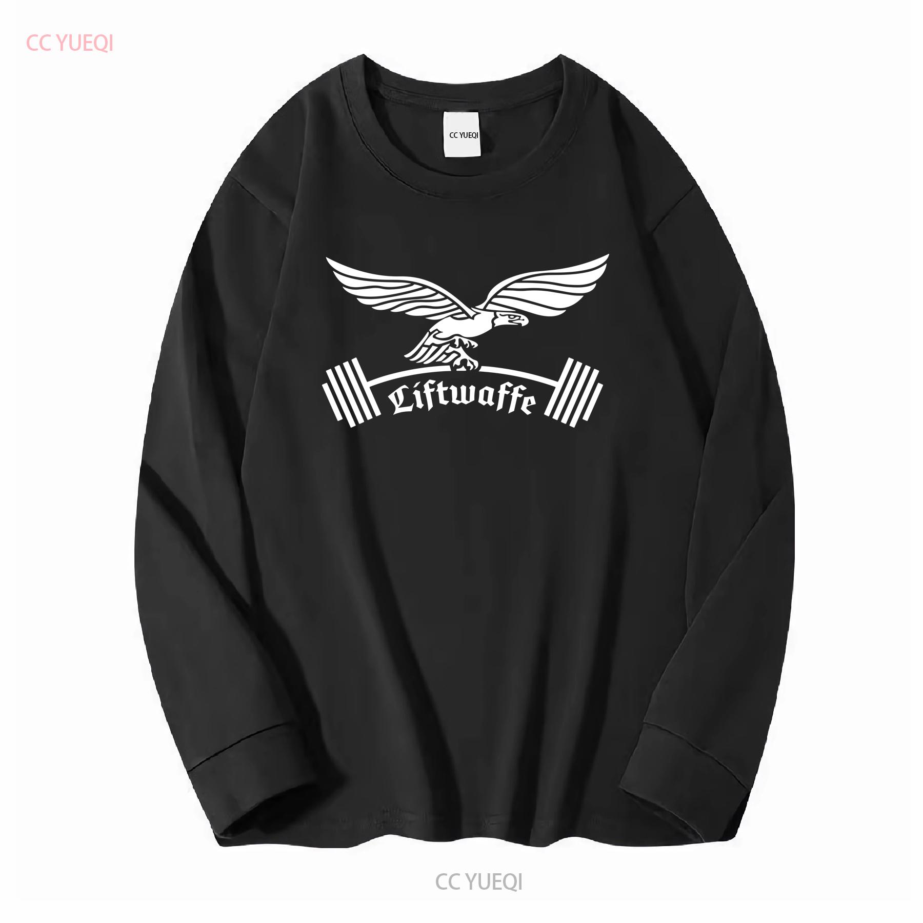 XIXI Fashion WW2 Duits Liftwaffe Luftwaffe grappige workout Gym Militair Gewichtheffer T-shirt lange of korte mouwen vintage Gewassen Casual L