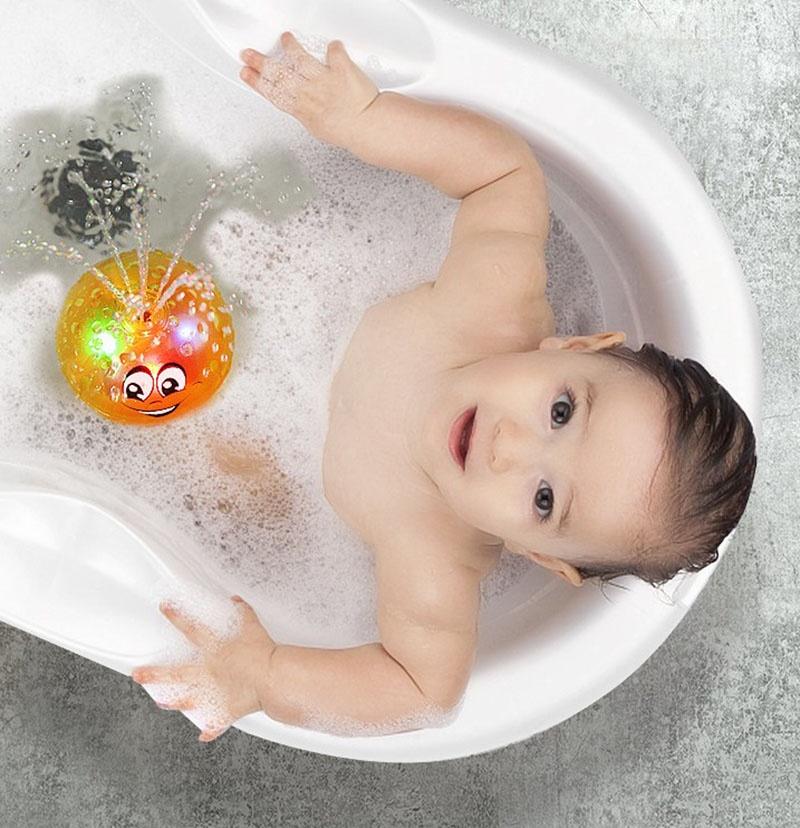 Adorable Electric Induction Spray Ball Bath Toy For Infants With Lovely Lights And Waterproof Features
