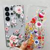 Suitable for Samsung S25ultra Mobile Phone Case S24FE Small Fresh Peach Blossom A56 Air Compressed Airbag Anti Fall New Soft Case