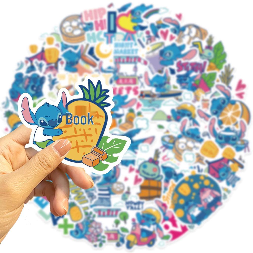 40 Cartoon Character Stitch Stickers: Self-Adhesive Waterproof Scrapbook Decorations