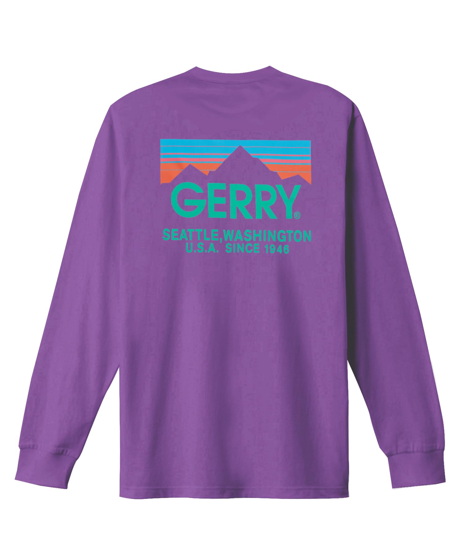 

Casual Custom Color Box Logo Long Sleeve Purple [Improbes] [GERRY] T-Shirt Men s фиолетовый