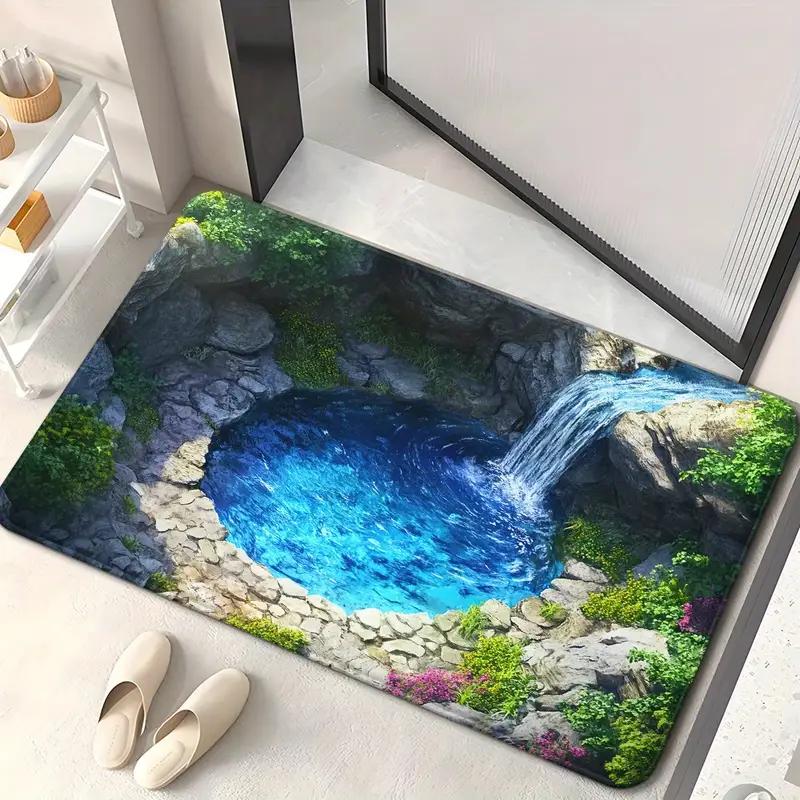 3D Deep Hole Doormat Floor Mat Rug Carpet for Entryway Kitchen Anti-slip Halloween Home Decor Accessory Halloween Gift
