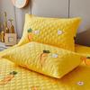 Solid Color 2Pc Waterproof Quilted Pillowcase Pillow Cover Case 48x74cm Pillowsham Anti-Mite Anti-Bacterial Bedroom