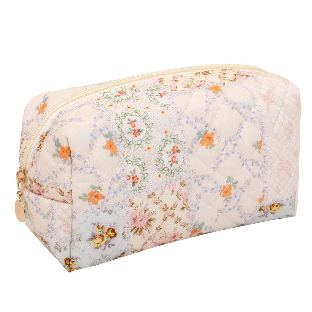 Módny štvorcový dámsky clutch taštička na make-up prenosná roztomilá dámska kozmetická toaletná taštička kabelka so zipsom s potlačou mašle
