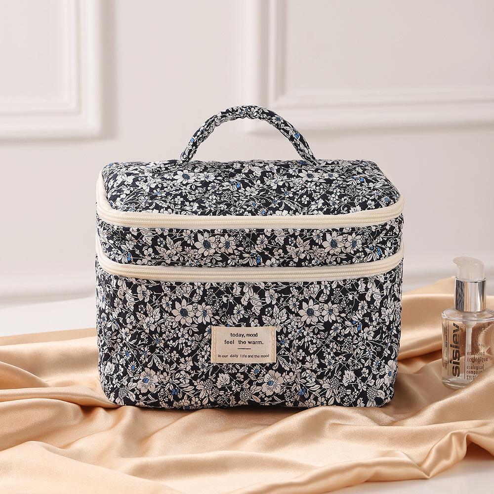 Floral large-capacity cosmetic bag waterproof portable travel storage bag