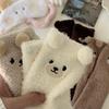 Winter compression-free cute teddy bear bell microfiber sleep socks