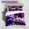 Ronaldo's Player Purple Kit Bedding Set, Breathable Duvet Cover with Pillowcases, Soft Bed Linen for Bedroom Home Decoration, Perfect Festival Birthda
