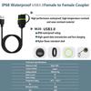Waterproof USB3.0 Panel Mount Cable USB Coupler Cord 5Gbps Data Transfer &Fast Charging IP68 Outdoor Industrial Use