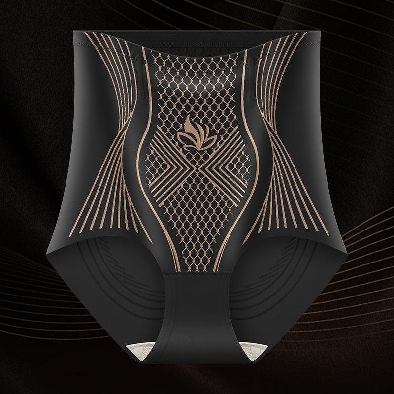 Damskie mocne majtki wysokie z kontrolą brzucha i podnoszące pośladki, bezszwowa bielizna z lodowego jedwabiu, wyszczuplające brzuch, trener talii, majtki modelujące sylwetkę