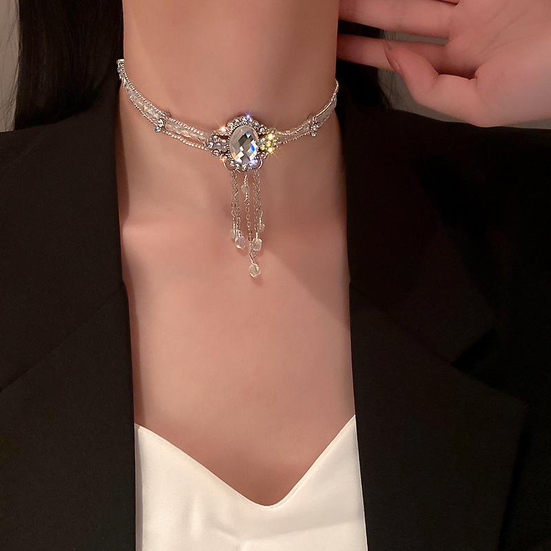 1PC Japanese and Korean Style Luxury Fashion Exaggerated Multi-layer Fringed Neck Necklace