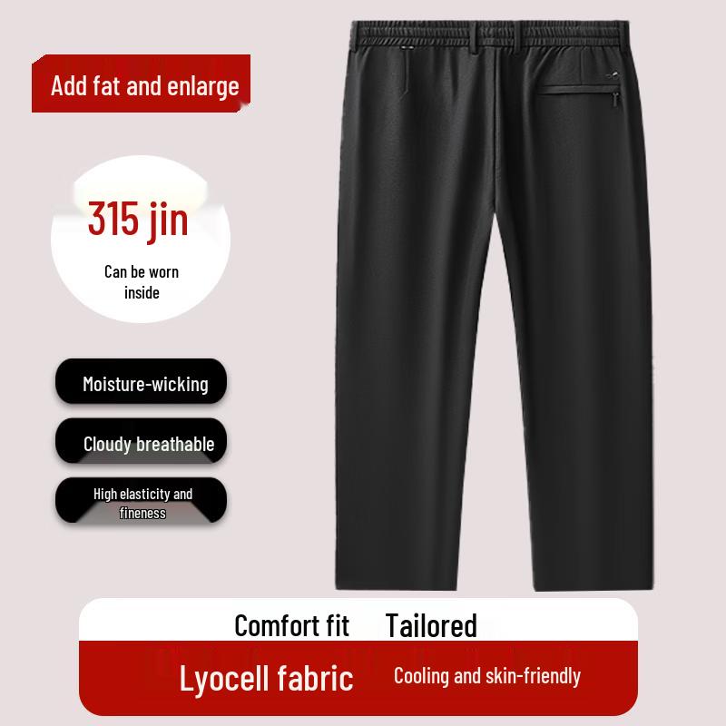 Men s Plus Size Breathable Linen Blend Straight-Leg Casual Pants 46