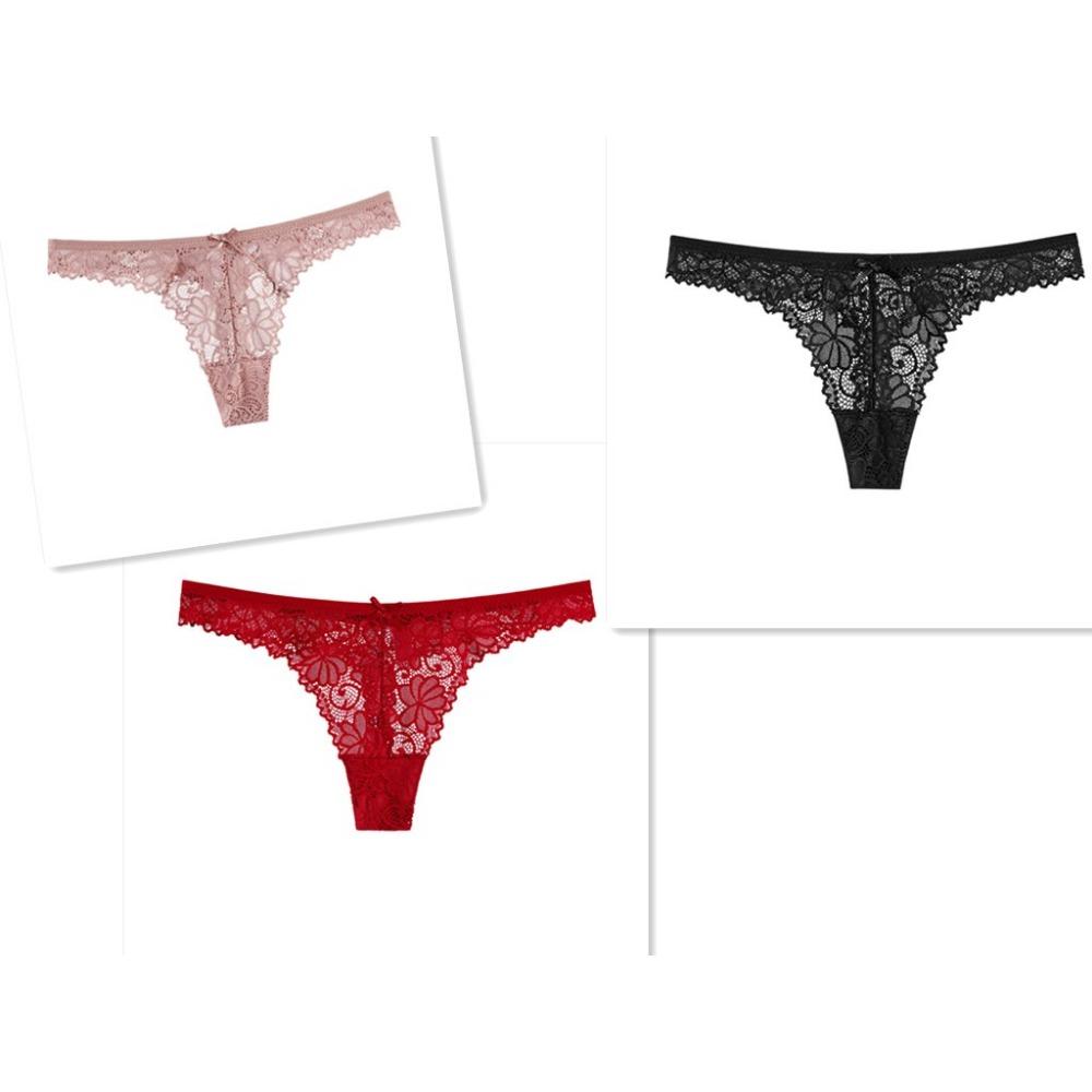 3 buc/lot lenjerie goală, transparent, seducător, tanga sexy din dantelă cu talie joasă, chiloți pentru femei, slip bikini, chiloți