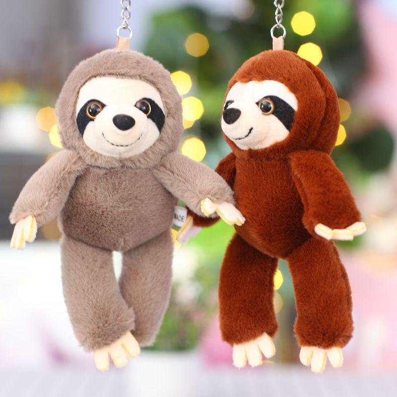 Long-armed Little Sloth Pendant Plush Doll Couple Backpack Hanging Keychain Doll Cute Mini Doll