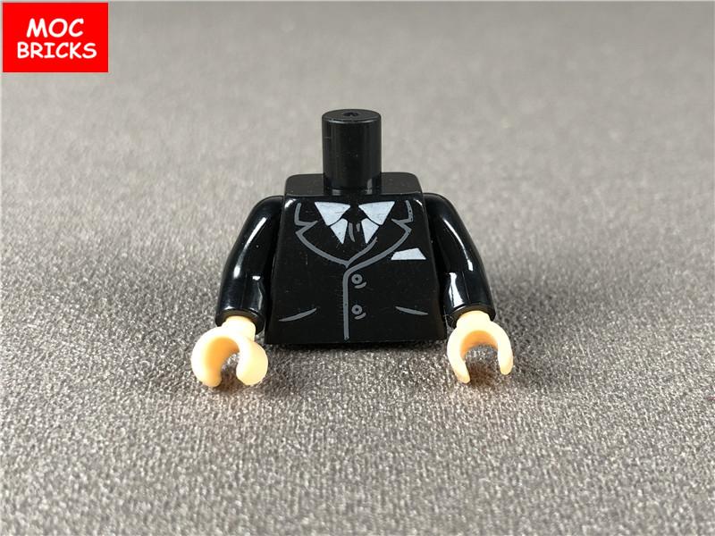 5pcs/lot MOC Bricks Torso Suit Body Wear Arms Hands Muscle Chef Cloth Educational Building Blocks Assembled Toys Plastic Dolls
